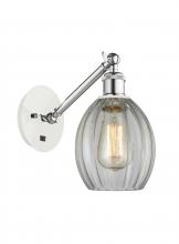 Innovations Lighting 317-1W-WPC-G82-LED - Eaton - 1 Light - 6 inch - White Polished Chrome - Adjustable Sconce