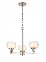 Innovations Lighting 330-3CR-SN-CLW - Cairo - 3 Light - 20 inch - Satin Nickel - Chain Hung - Pendant