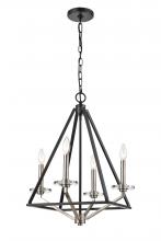 Innovations Lighting 331-4MCR-BSN-BB-C35-LED - Raleigh - 4 Light - 18 inch - Black Satin Nickel - Chain Hung - Mini Chandelier