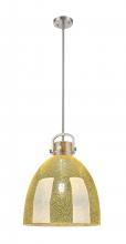 Innovations Lighting 410-1SL-SN-G412-16ME - Newton Bell - 1 Light - 16 inch - Satin Nickel - Pendant
