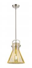 Innovations Lighting 410-1SM-SN-G411-10ME - Newton Cone - 1 Light - 10 inch - Satin Nickel - Mini Pendant