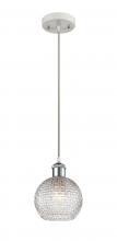 Innovations Lighting 516-1P-WPC-G122C-6CL - Athens - 1 Light - 6 inch - White Polished Chrome - Cord hung - Mini Pendant