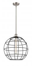 Innovations Lighting 516-1S-SN-CE-16-BK - Lake Placid - 1 Light - 16 inch - Satin Nickel - Mini Pendant