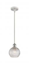 Innovations Lighting 516-1S-WPC-G122C-6CL - Athens - 1 Light - 6 inch - White Polished Chrome - Mini Pendant