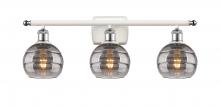 Innovations Lighting 516-3W-WPC-G556-6SM - Rochester - 3 Light - 26 inch - White Polished Chrome - Bath Vanity Light