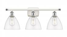 Innovations Lighting 516-3W-WPC-GBD-752-LED - Bristol - 3 Light - 28 inch - White Polished Chrome - Bath Vanity Light