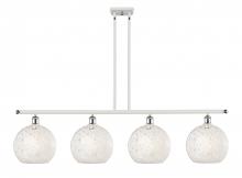 Innovations Lighting 516-4I-WPC-G1216-10WM - White Mouchette - 4 Light - 48 inch - White Polished Chrome - Stem Hung - Island Light