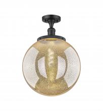 Innovations Lighting 517-1CH-BK-G208-14 - Beacon - 1 Light - 14 inch - Matte Black - Semi-Flush Mount