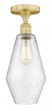 Innovations Lighting 616-1F-SG-G654-7 - Cindyrella - 1 Light - 7 inch - Satin Gold - Semi-Flush Mount