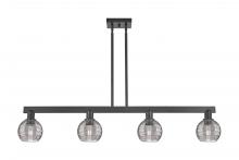 Innovations Lighting 716-4I-BK-G1213-6SM - Athens Deco Swirl - 4 Light - 48 inch - Matte Black - Cord hung - Island Light