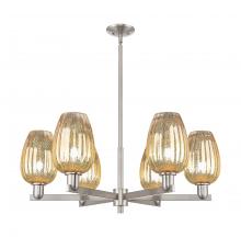Innovations Lighting 716-6CR-SN-G457-6ME - Preston Flute - 6 Light - 24 inch - Satin Nickel - Chandelier