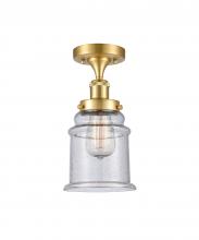 Innovations Lighting 916-1C-SG-G184 - Canton - 1 Light - 6 inch - Satin Gold - Flush Mount