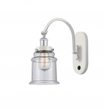Innovations Lighting 918-1W-WPC-G184 - Canton - 1 Light - 7 inch - White Polished Chrome - Adjustable Swing Arm
