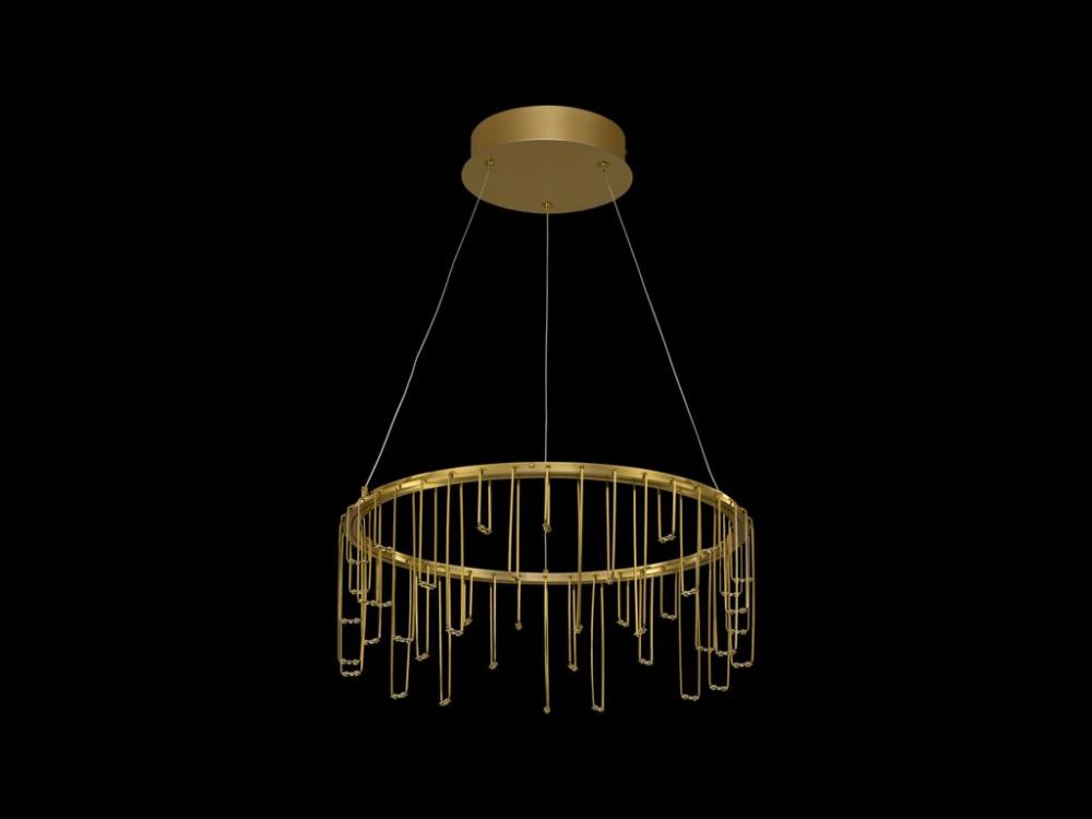 Lucerna 18" LED Chandelier in Stainless Steel Gold