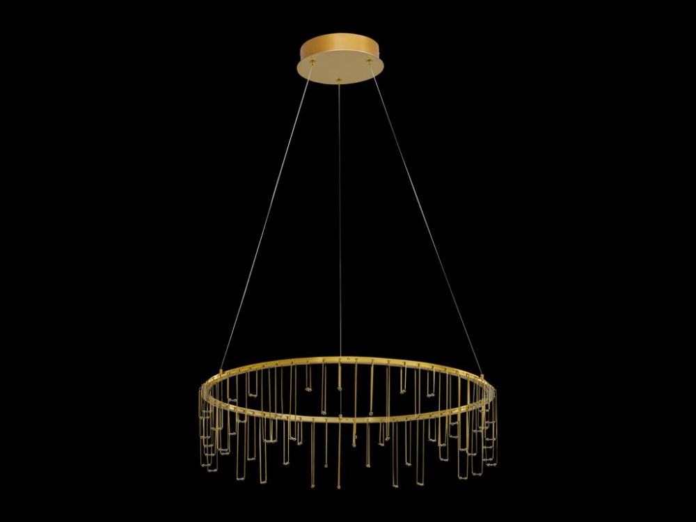 Lucerna 26" LED Chandelier in Stainless Steel Gold