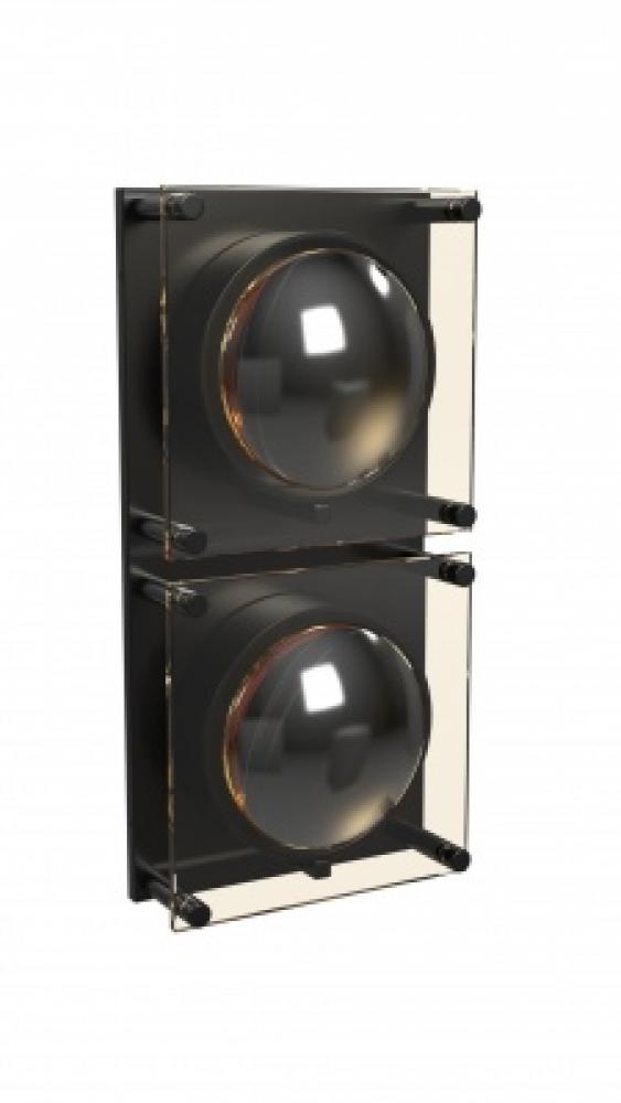 Peninisula  Glass And Metal 2 Light Wall Sconce