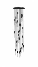 Avenue Lighting HF3331-BK - Strand 31 Light Laser Cut Spiral Glass Multi Port Pendant