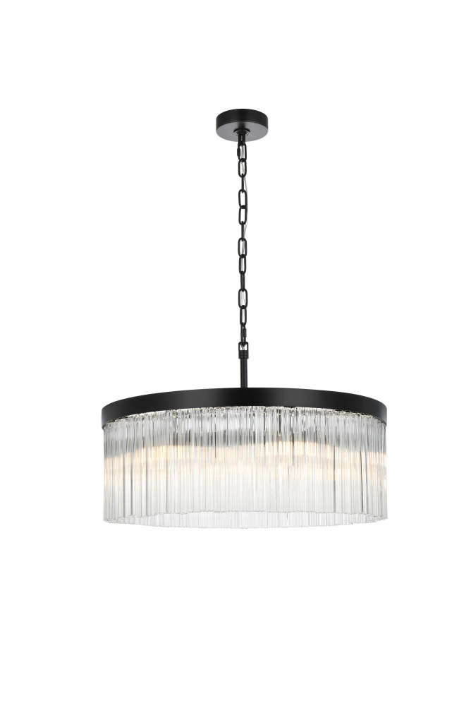 Harlow 24 inch Chandelier in Black