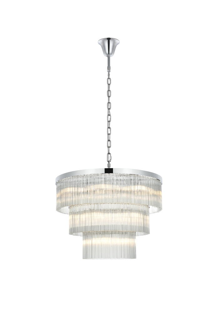 Harlow 32 inch Chandelier in Chrome