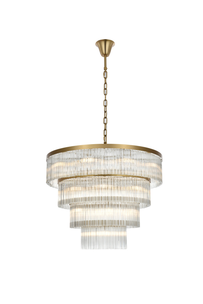 Harlow 40 inch Chandelier in Satin Gold