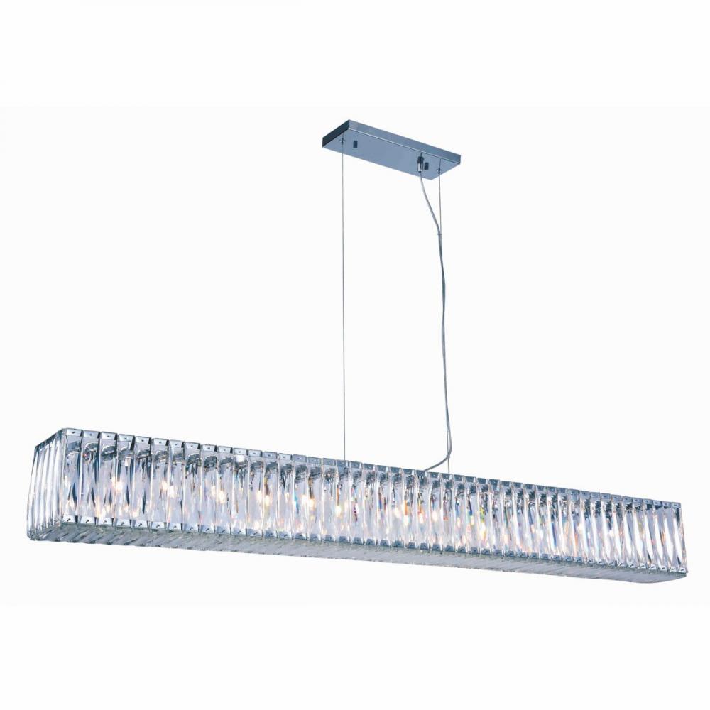 Cuvette 14 light Chrome Chandelier Clear Royal Cut Crystal