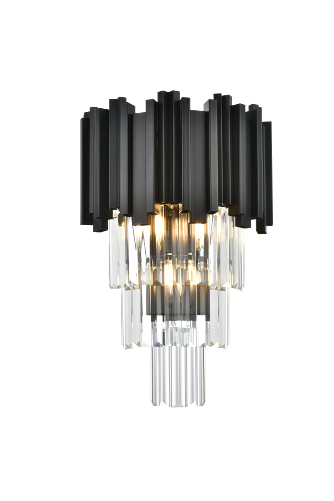 Willow 12 inch Wall Sconce in Black