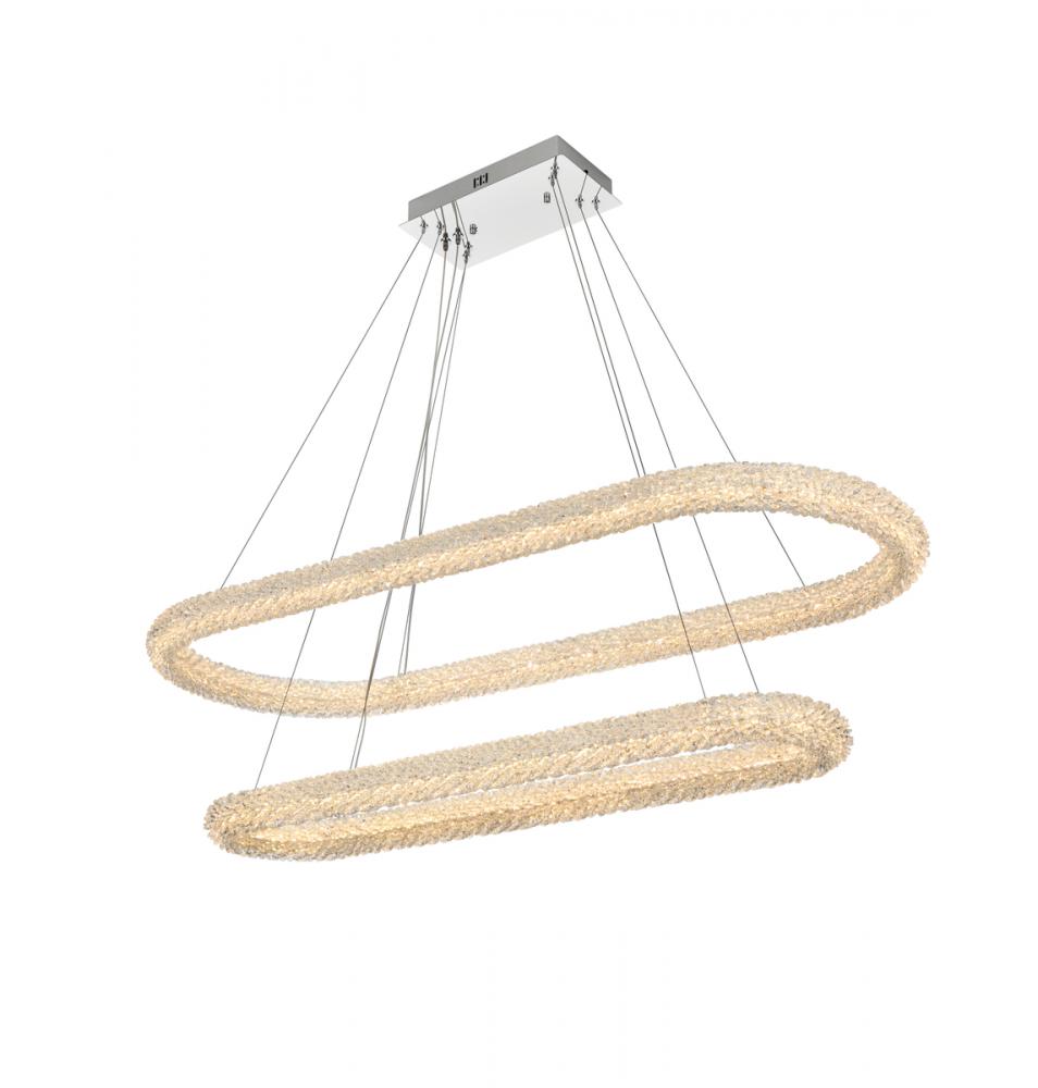 Bowen 51 Inch Adjustable LED Chandelier in Chrome