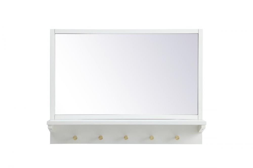Entryway mirror with shelf  28 inch x 21 inch in white