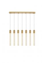 Elegant 2066S42SG - Weston 7 Lights Pendant in Satin Gold