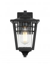 Elegant OD347W13BK - Croskey 7 inch Outdoor Pendant in Black